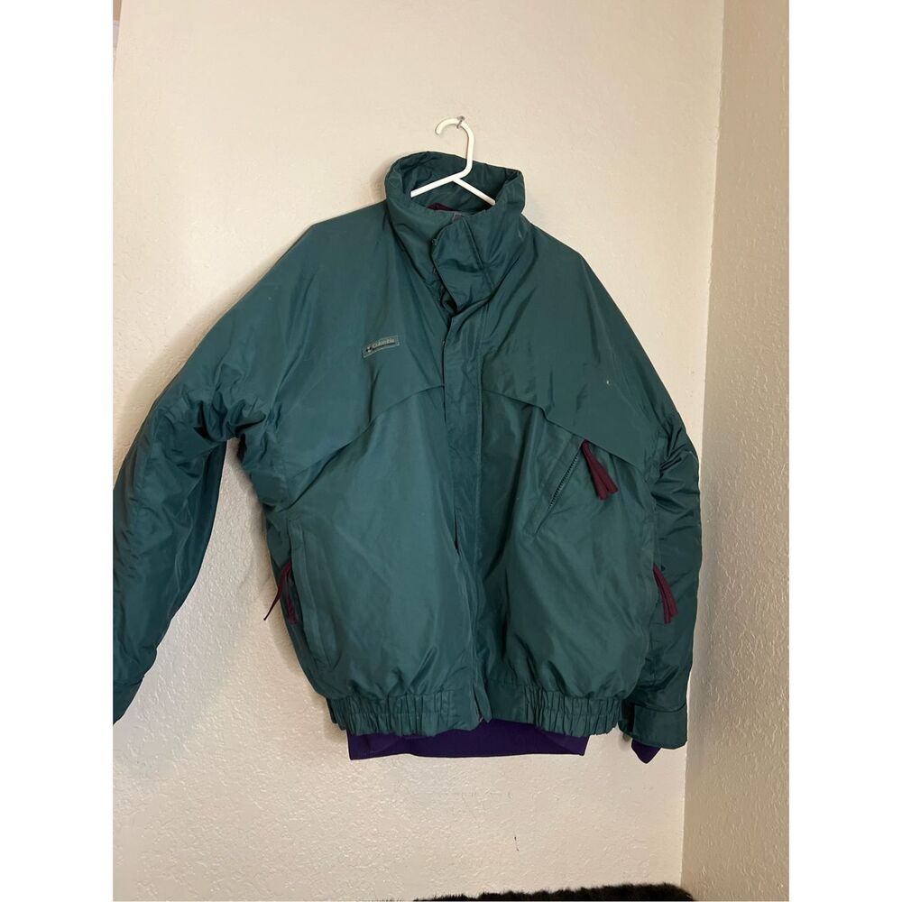 Columbia Whirlibird Winter Jacket Mens L Radial Sleeve Combo 2-PC Coat Teal